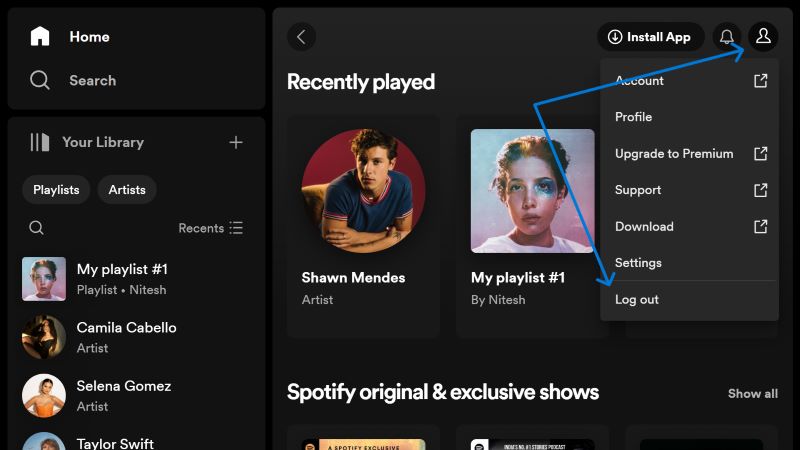 log-out-on-spotify-web-player