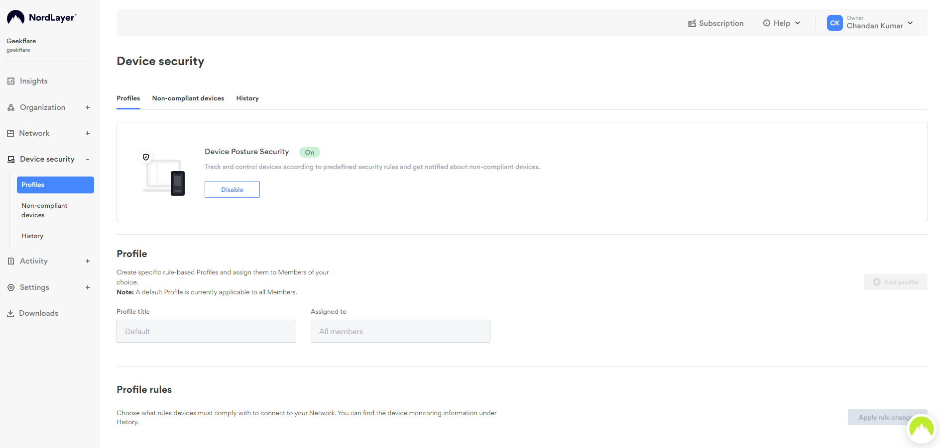 NordLayer Device Posture Security