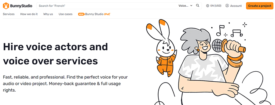 Best voice over software BunnyStudio Voice.