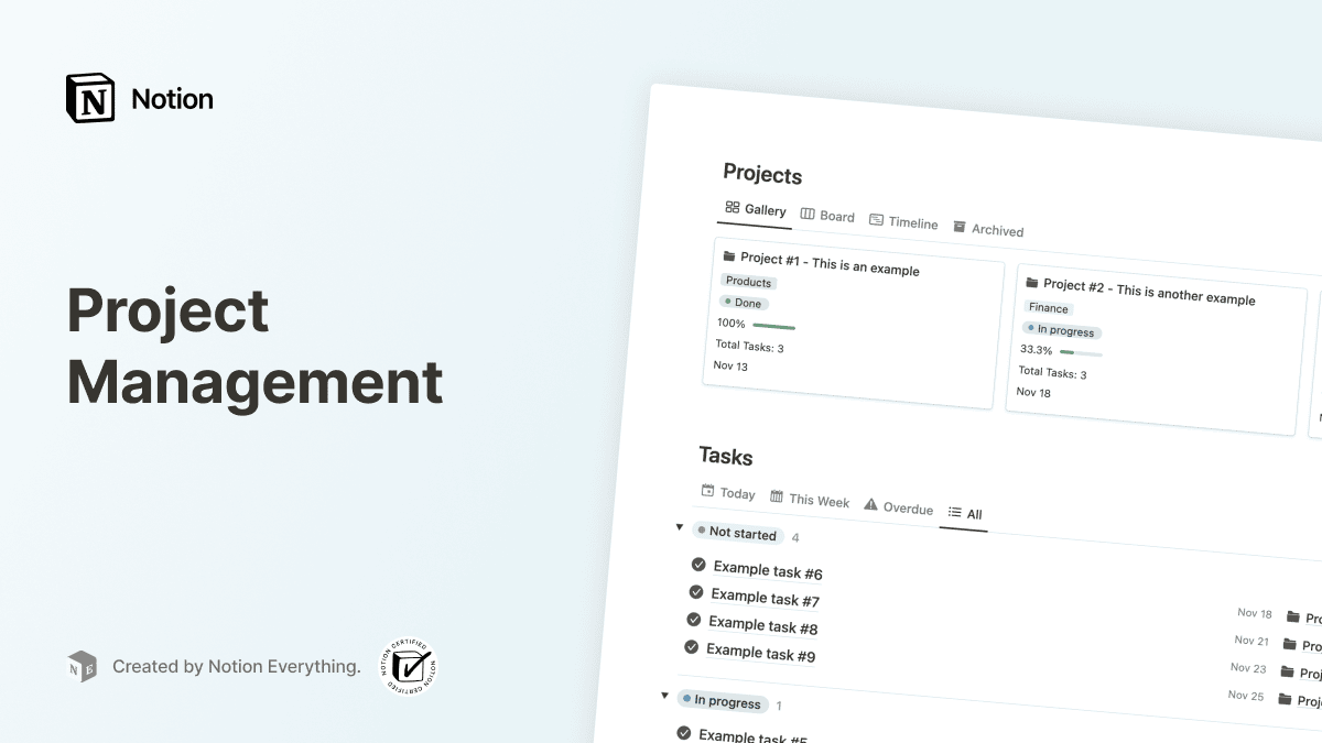 10 mejores plantillas de gestión de proyectos Notion