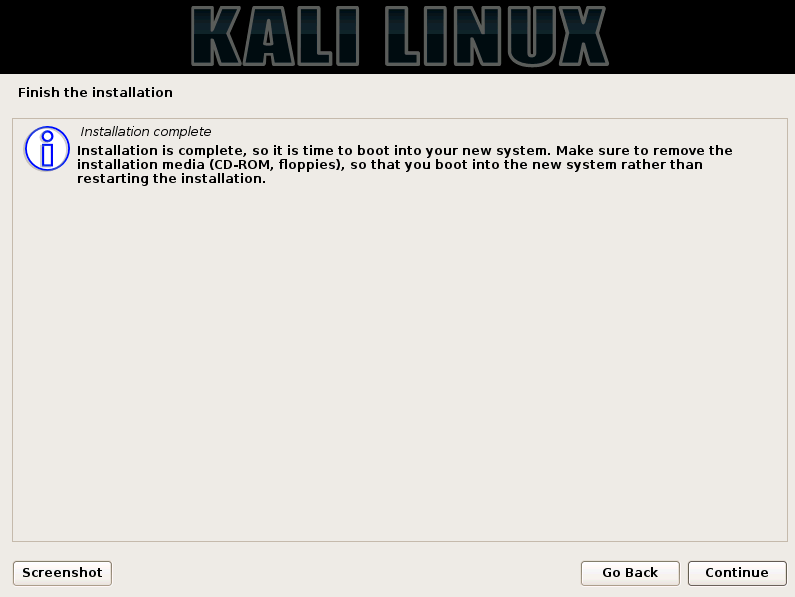 kali-installation-complete