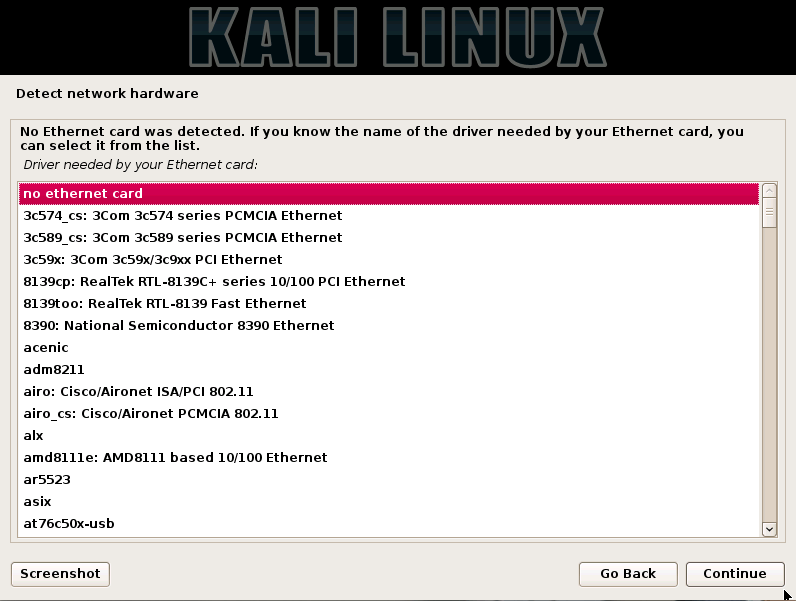 kali-no-ethernet-card