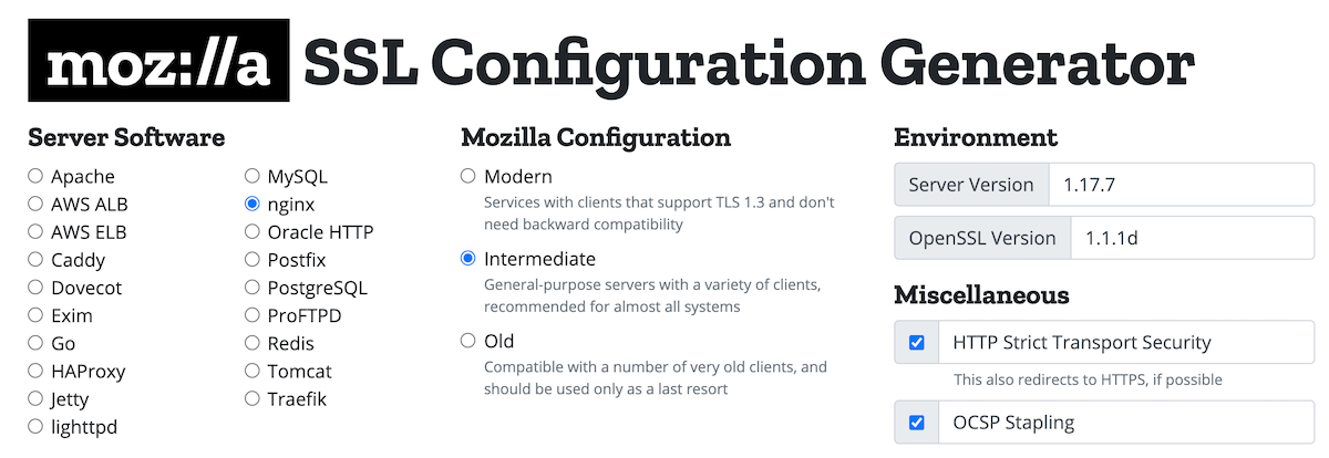 mozilla-ssl-config