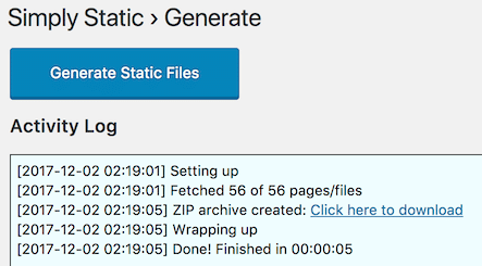 simply-static-generate