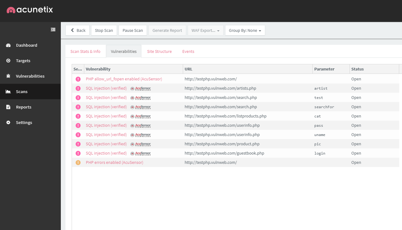 acunetix-sql-scan