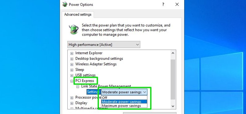 PCI Express link state power management