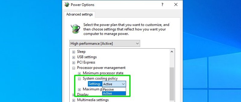 System cooling policy