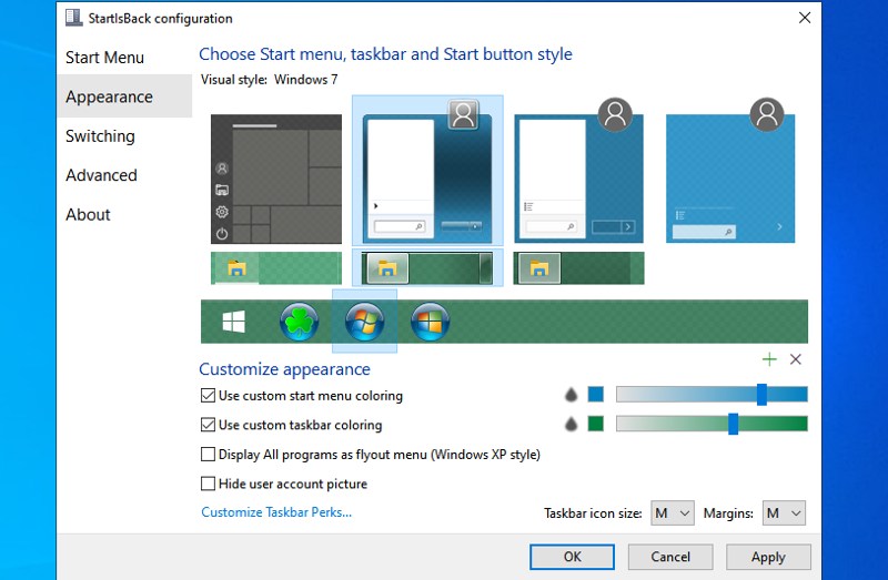 StartIsBack change Start menu color