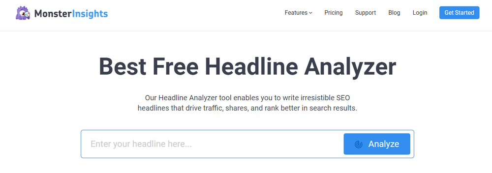 MonsterInsights Headline Analyzer