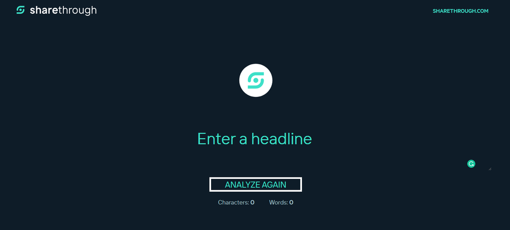 Sharethrough Headline Analyzer