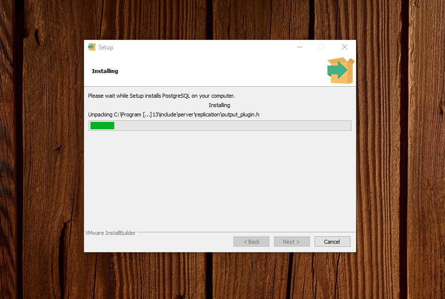 postgresql-install-progress