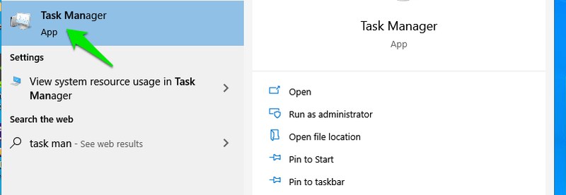 Search for Task Manager