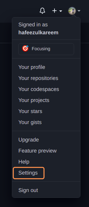 GitHub Settings