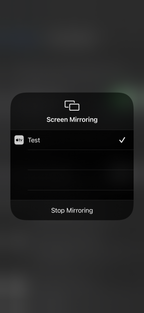 stop mirroring iOS