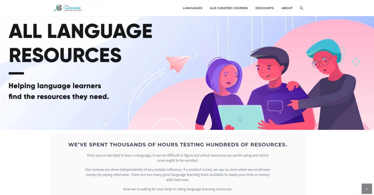 learns  new language with all language resources