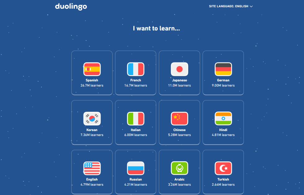 learn new language duolingo