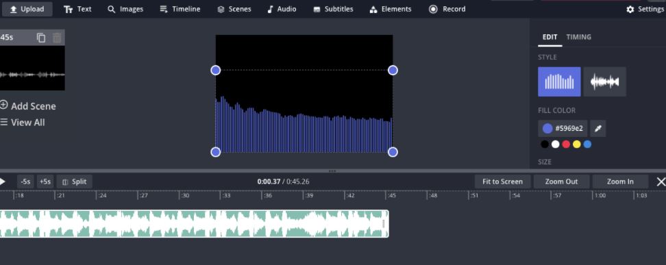 kapwing audio tool