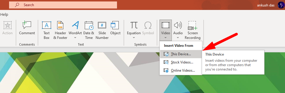 powerpoint add video