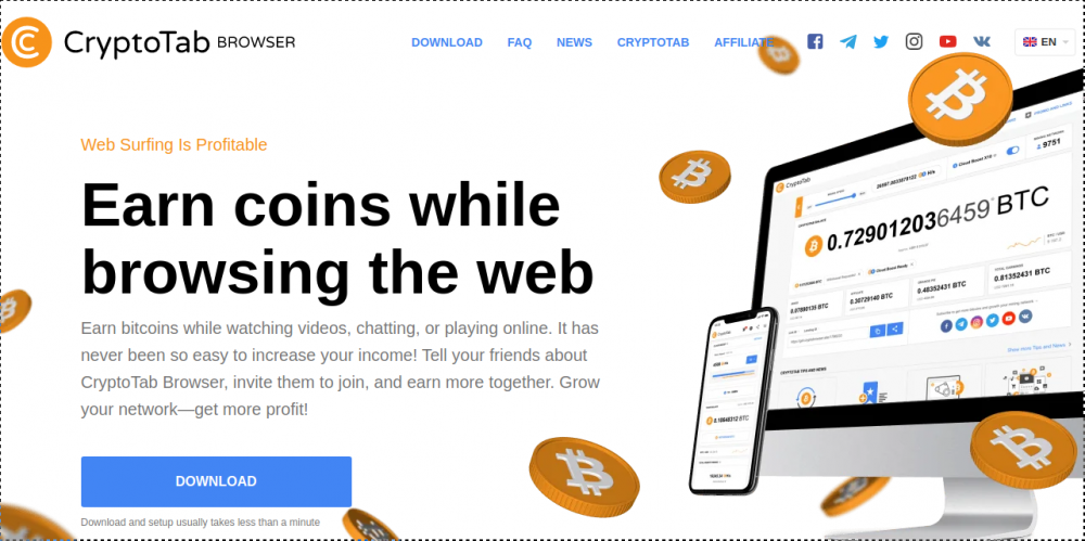 crypto tab browser mining