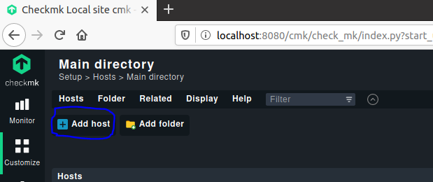checkmk add host