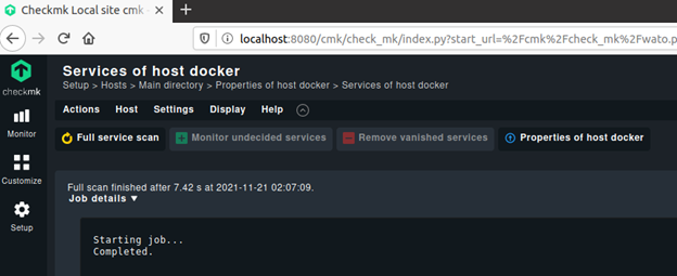 checkmk docker service