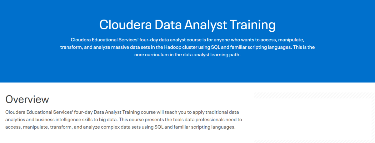 cloudera data analyst