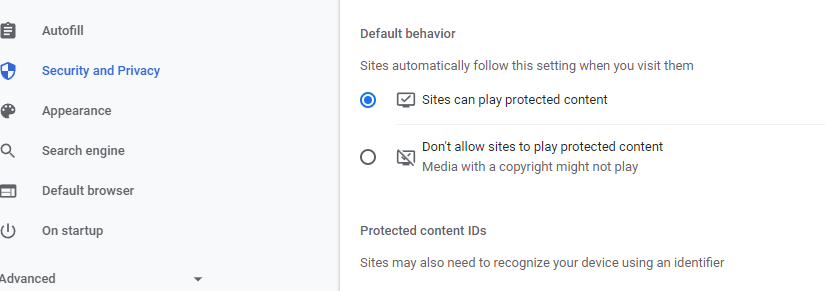 enable protected content