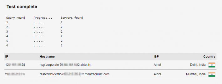 isp dns servers