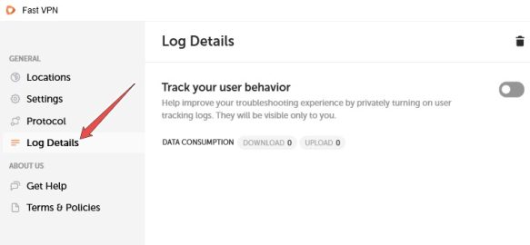 log details fastvpn