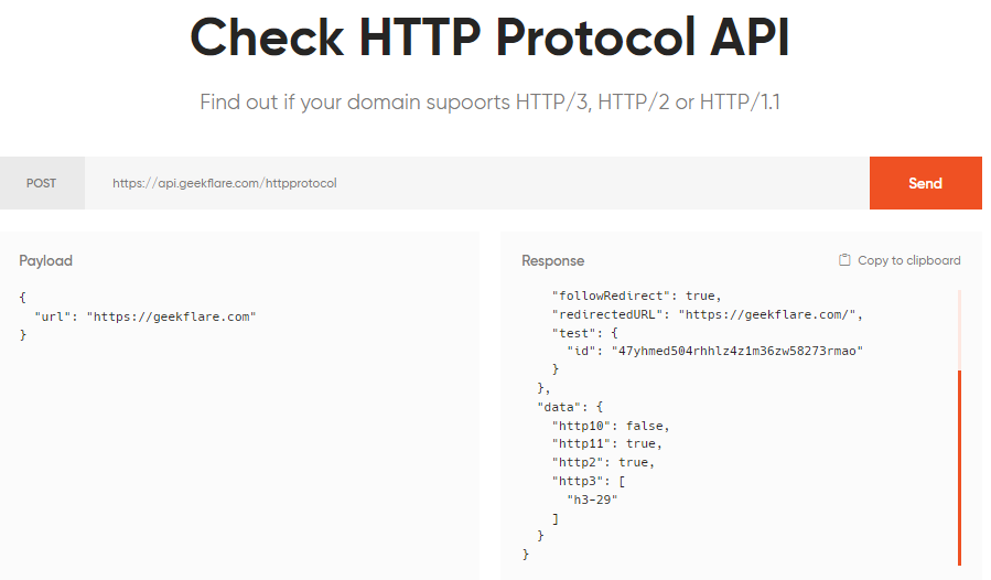 geekflare check http protocol API