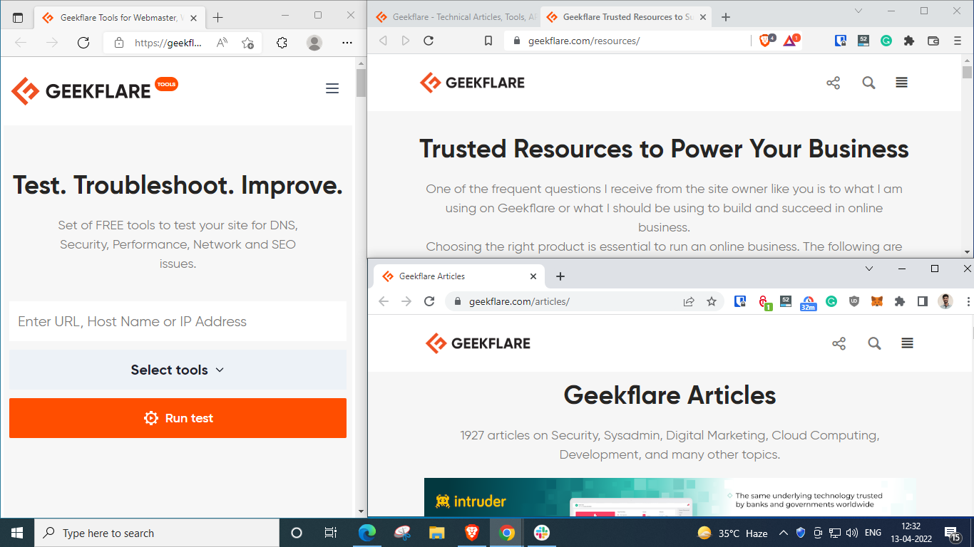 split screen in 3 sections on Windows 10/11