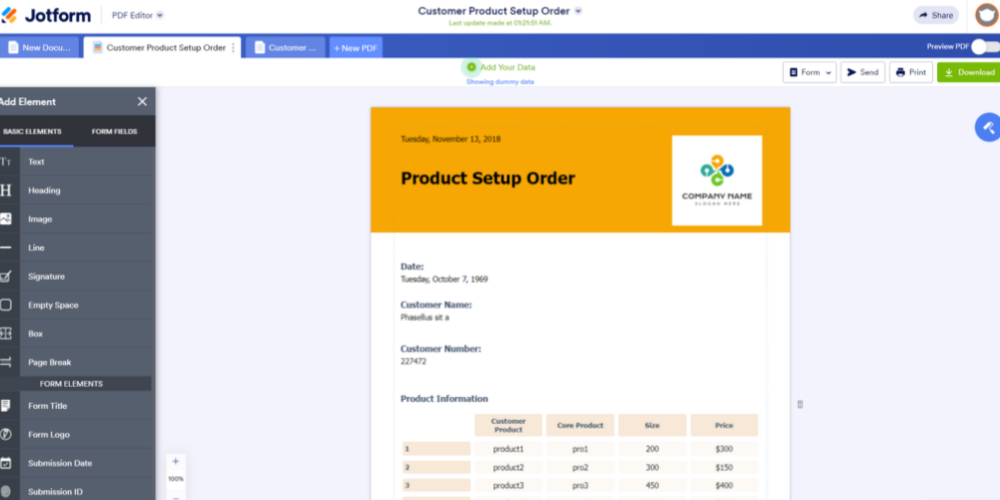 Work Order Templates Jotform