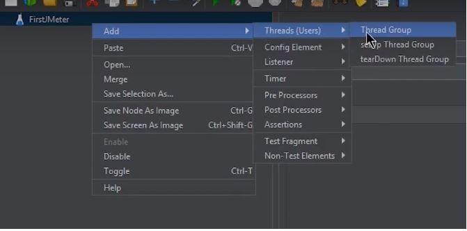 JMeter console