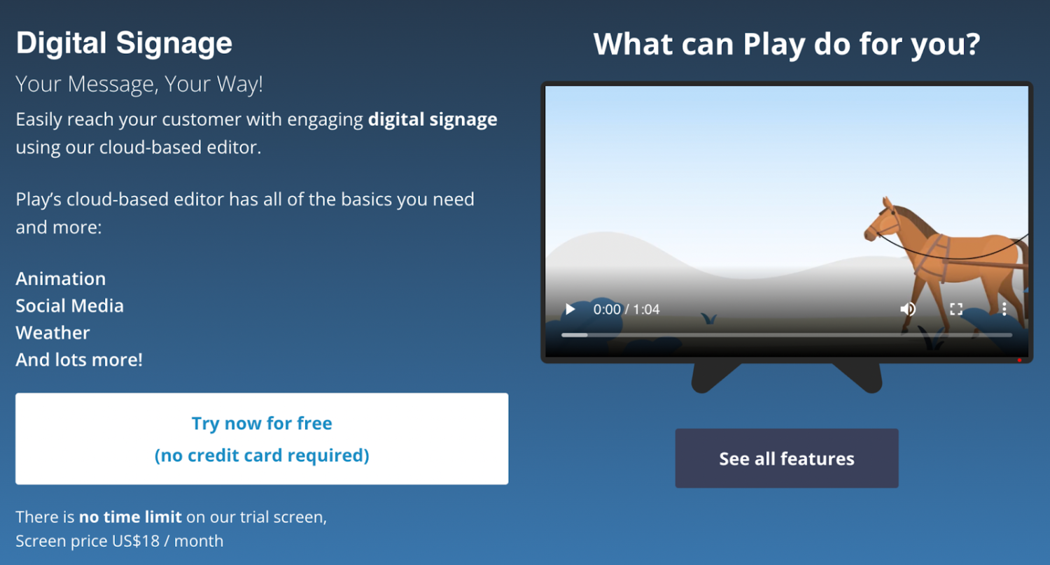 play digital signage