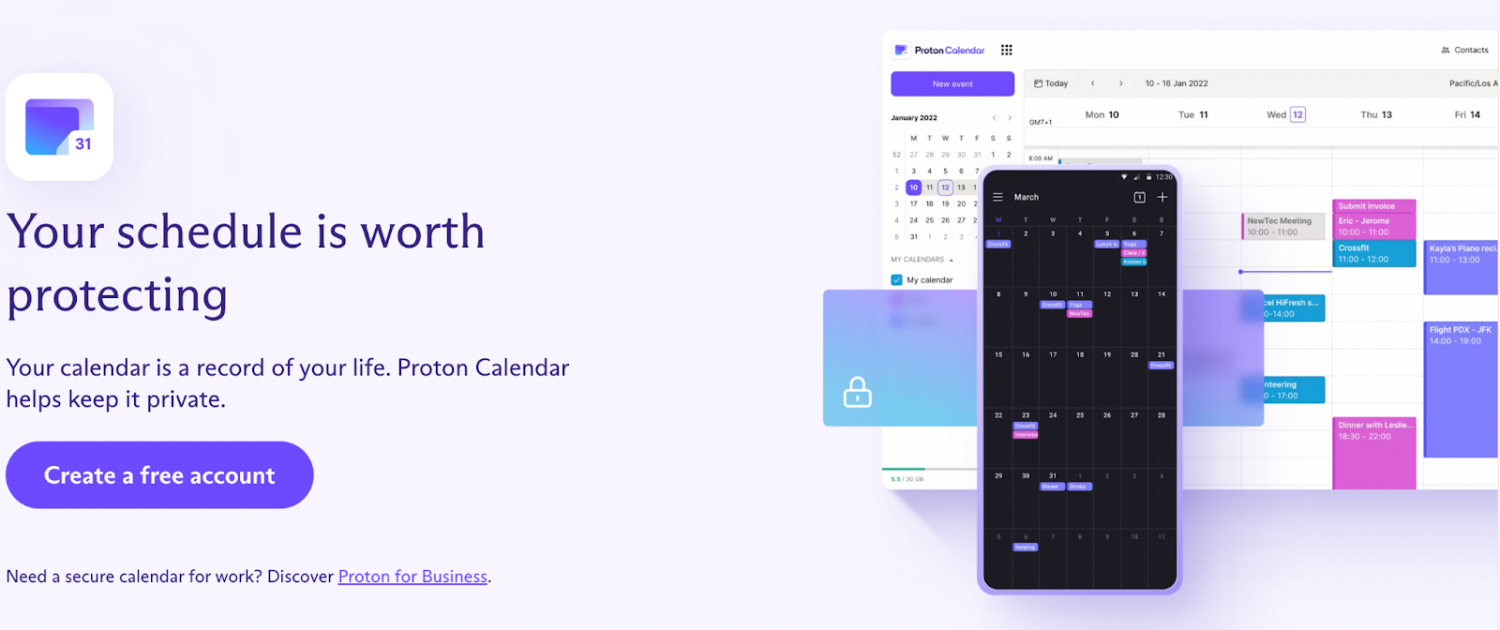 proton calendar