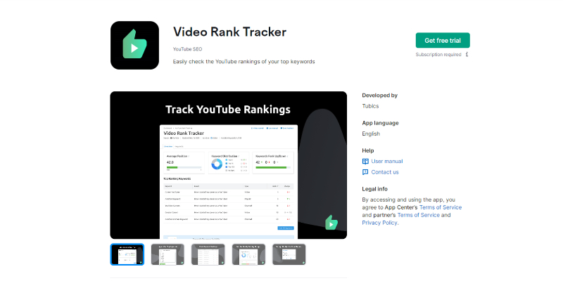 Video Rank Tracker Semrush