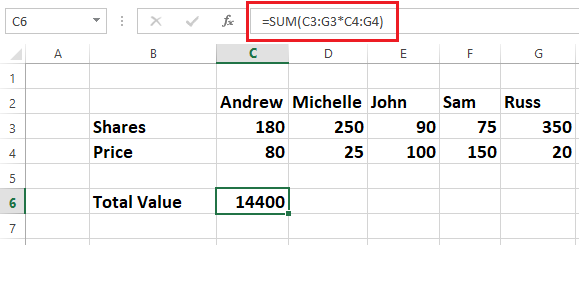 singlearrayexcelformula