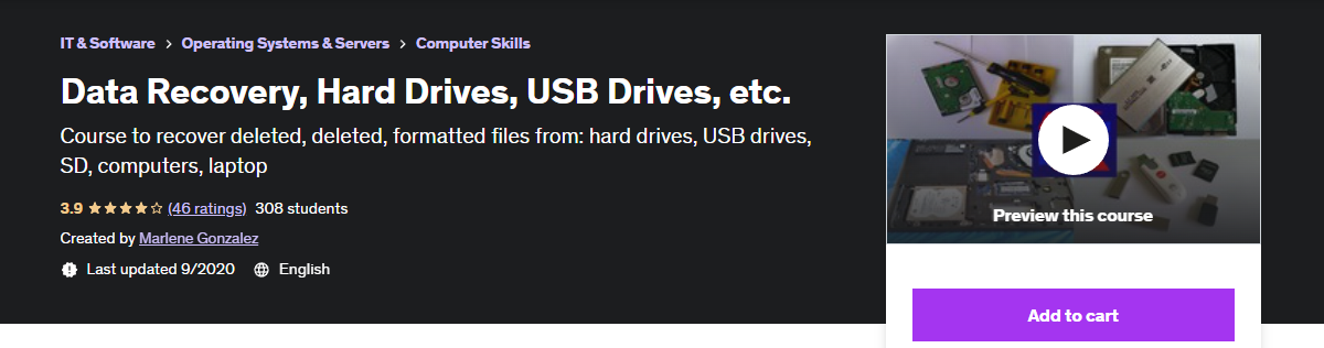 Data Recovery, Hard Drives, USB Drives Udemy