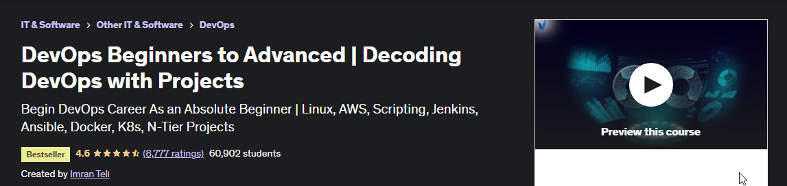 DevOps Beginners to Advanced Udemy