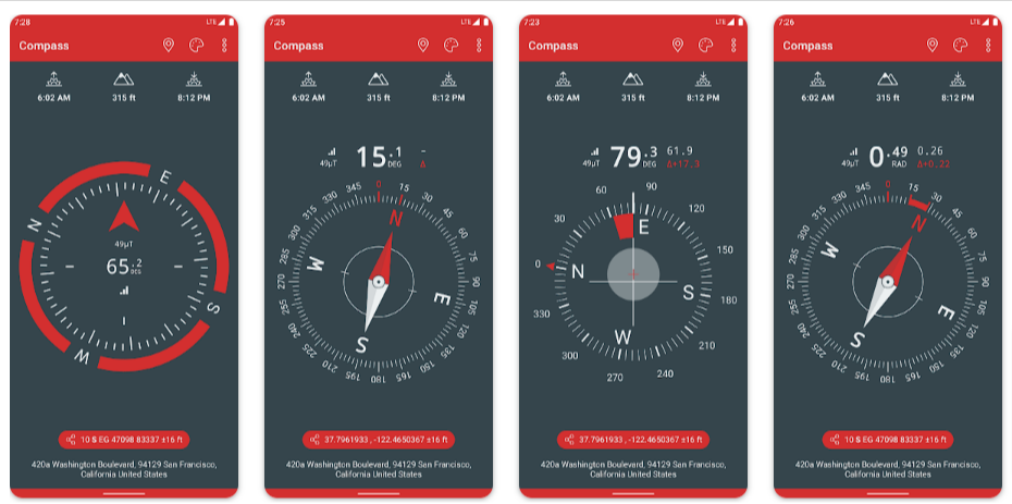 Compass (Altimeter, Sunrise, S)