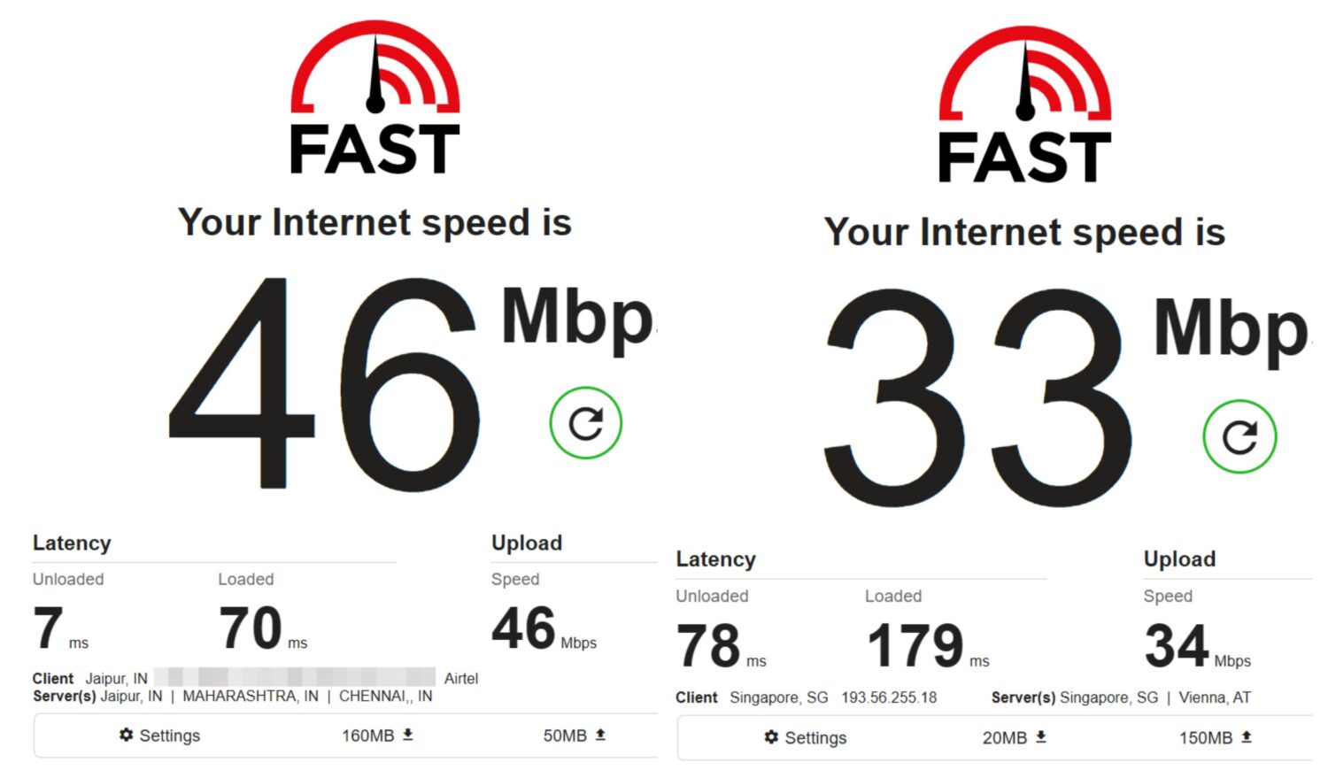 fast.com speedtest