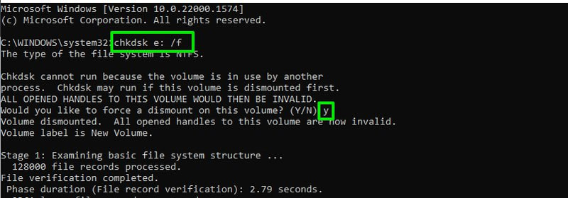 Run chkdsk