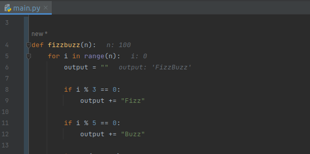 Inline debugging in PyCharm