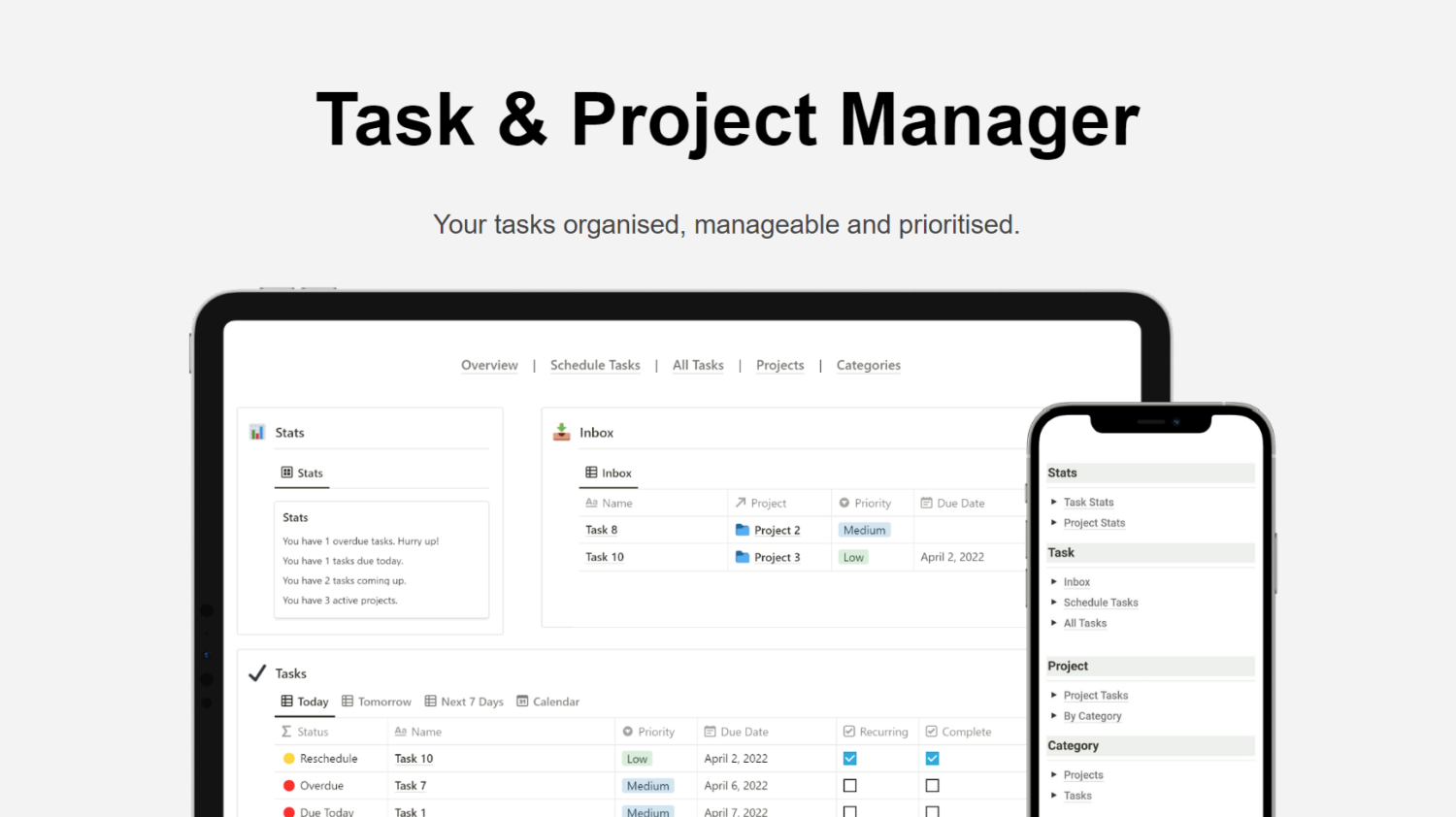 Task & Project Manager Template