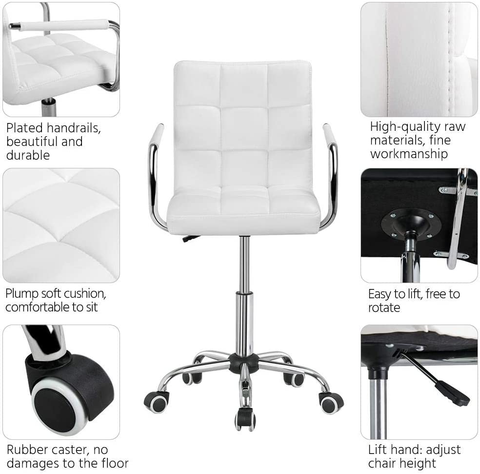 Yaheetech White Desk Chairs