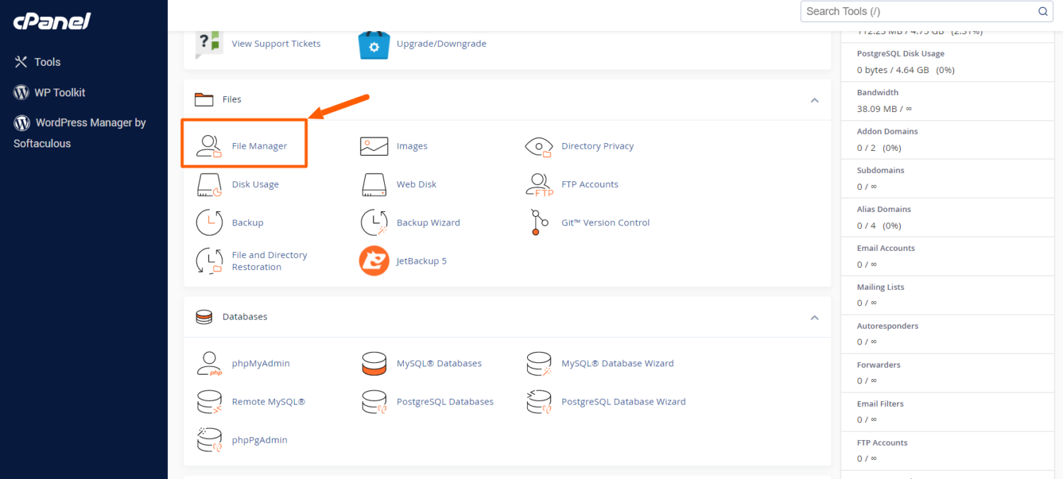 cPanel File Manager