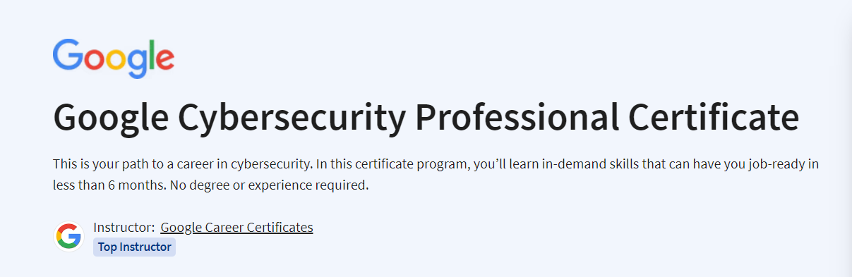 Google-Cybersecurity-Professional-Certificate