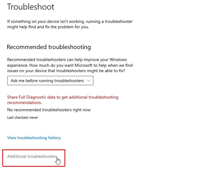 Select-Additional-Troubleshooters-option