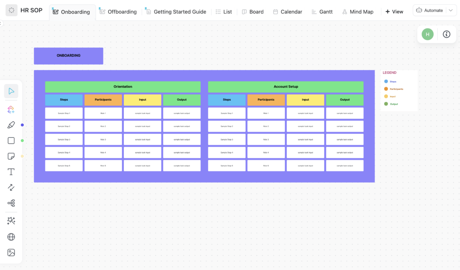 HR SOP template by Clickup