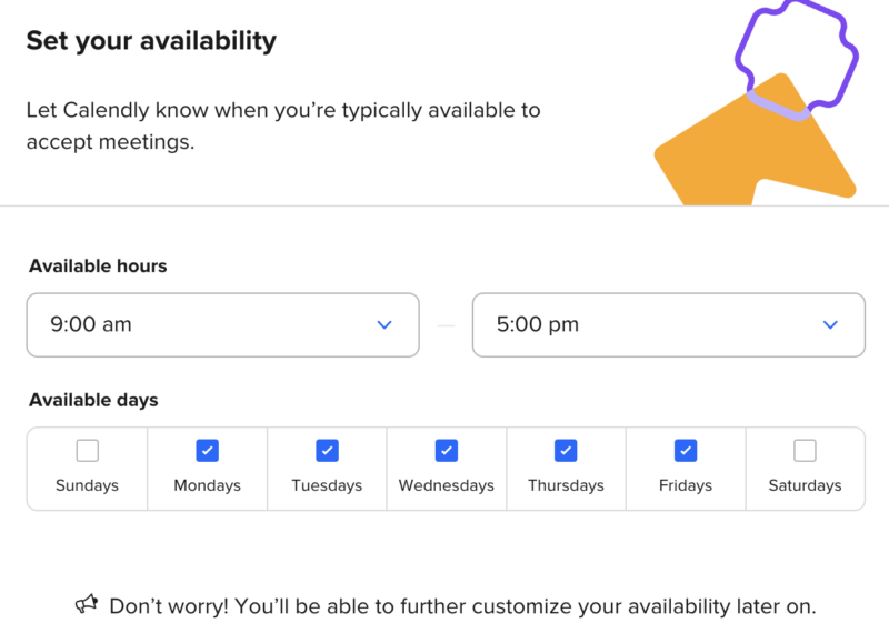 customizing even types in calendly